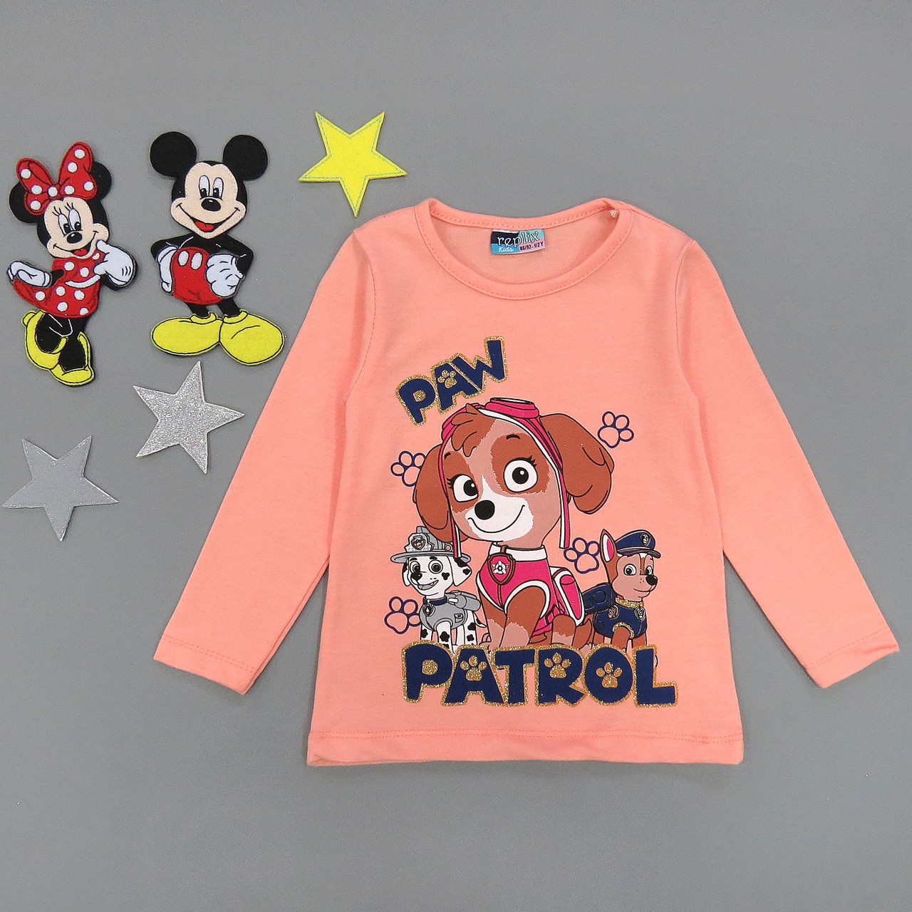 

Лонгслив Replix kids "Щенячий патруль" для девочки 86-92 см Персиковый 15429