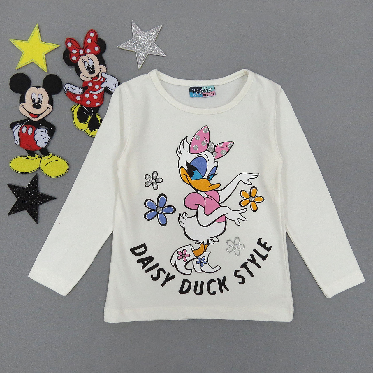 

Лонгслив Replix kids Daisy для девочки 122-128 см Белый 15421