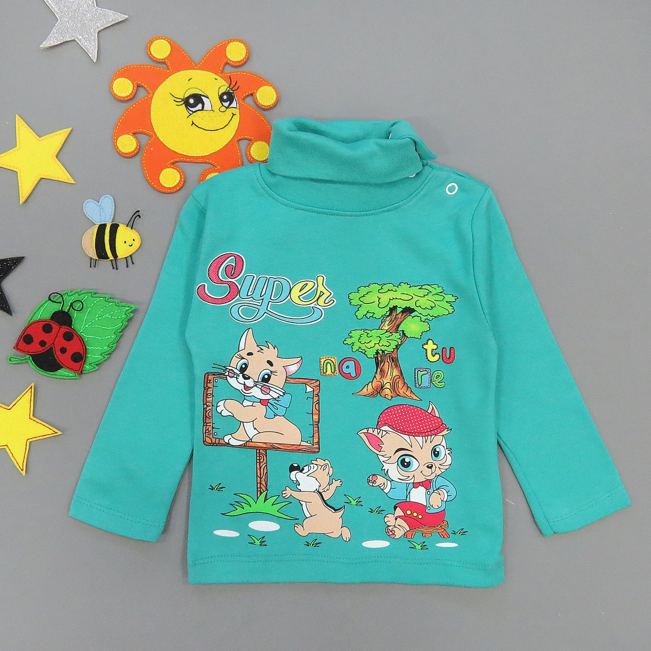 

Водолазка Kipir kids "Зверята" для мальчика 86 см Зеленая 15456