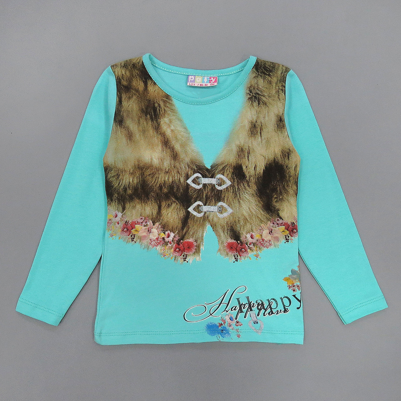 

Лонгслив Paty Kids для девочки 86-92 см Бирюзовый 14336