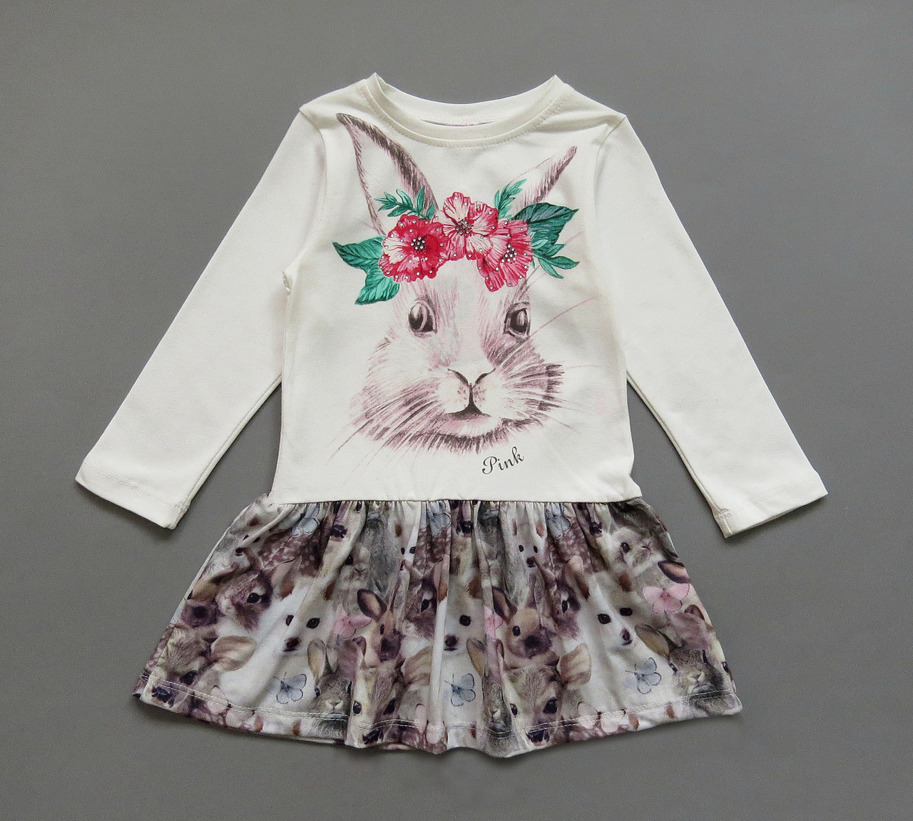 

Платье PINK "Кролик" для девочки 92 см Белое 13420