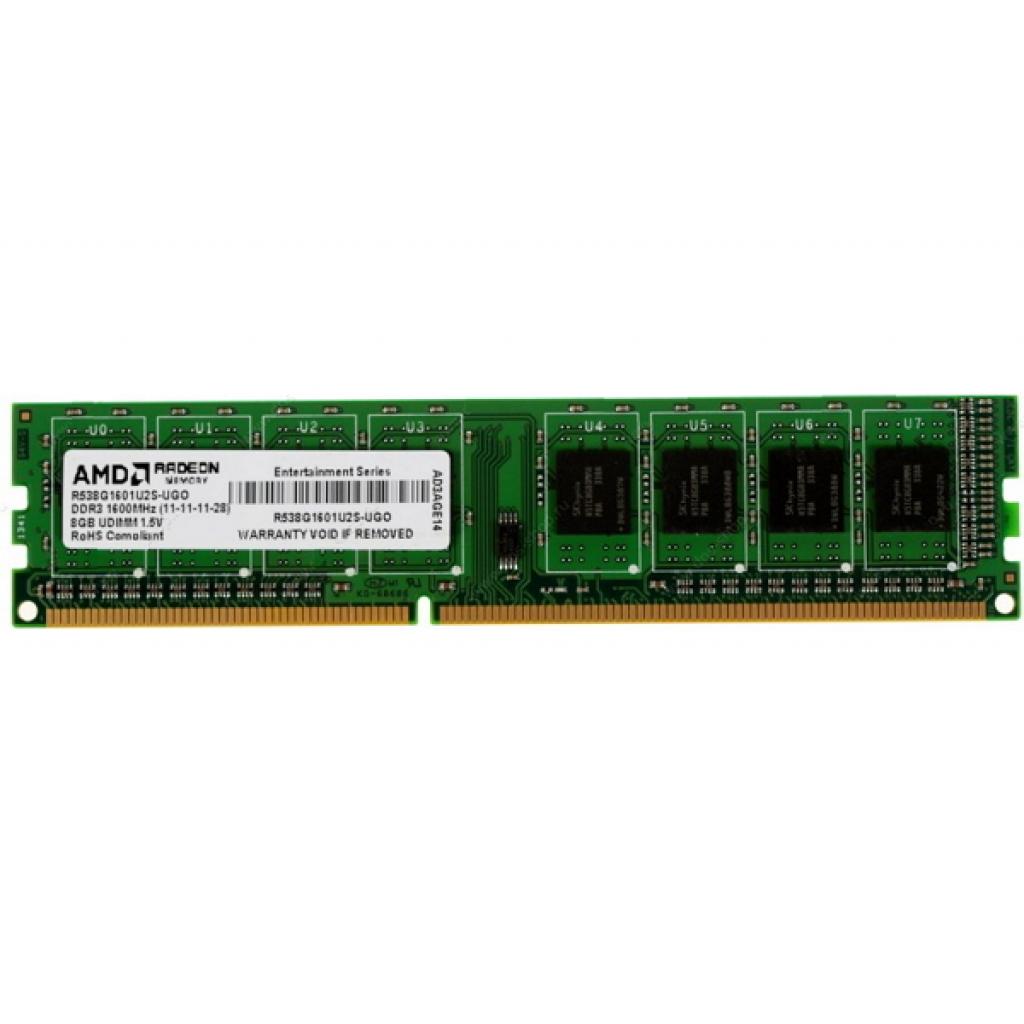 

Модуль пам'яті для комп'ютера DDR3 8GB 1600 MHz AMD (R538G1601U2S-UOBULK)