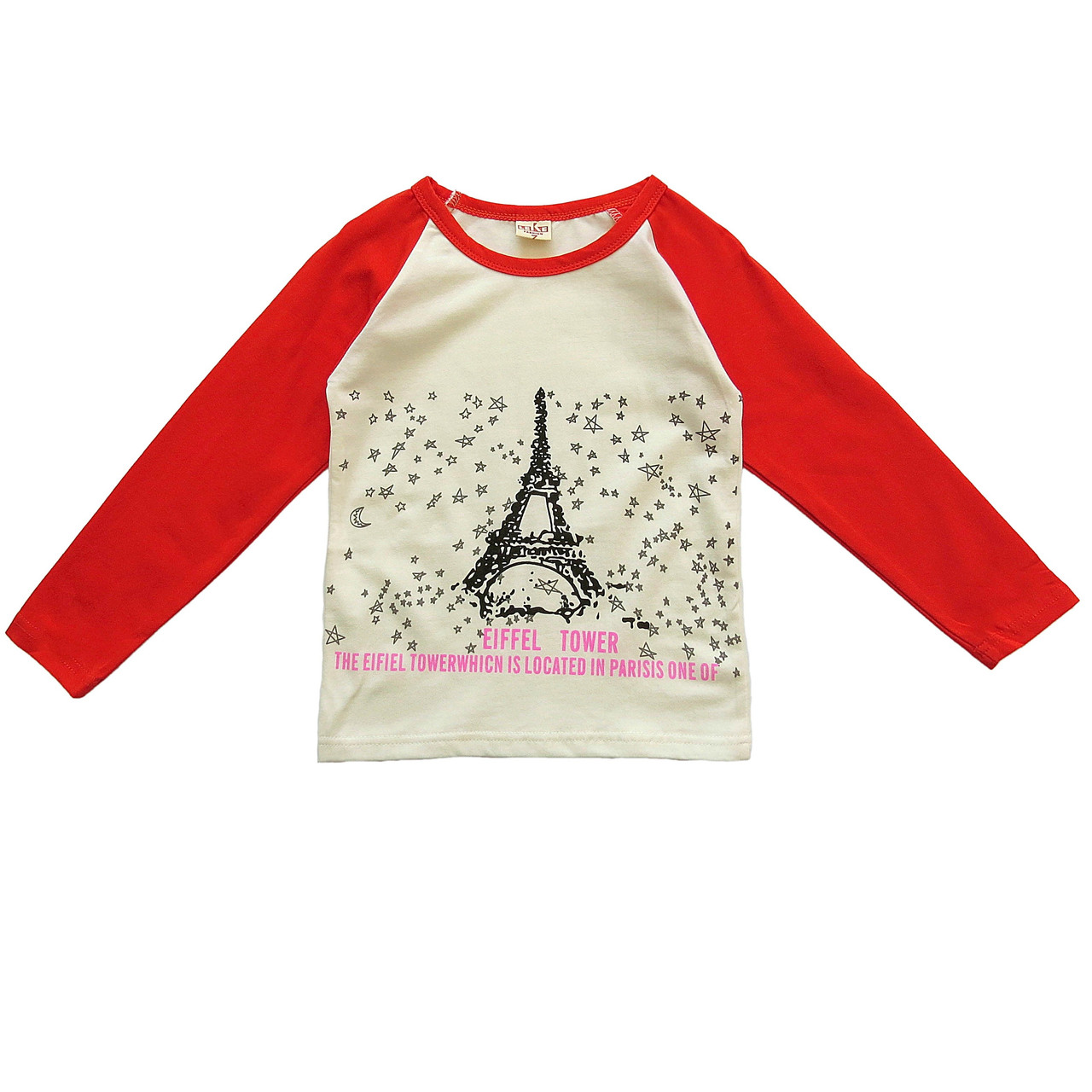

Лонгслив Leke fashion Paris для девочки 130 см Белый с красным 6255