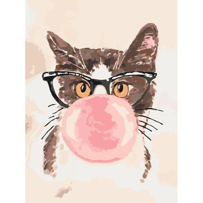 

Картина по номерам."BUBBLE GUM" 30*40см * KHO4050