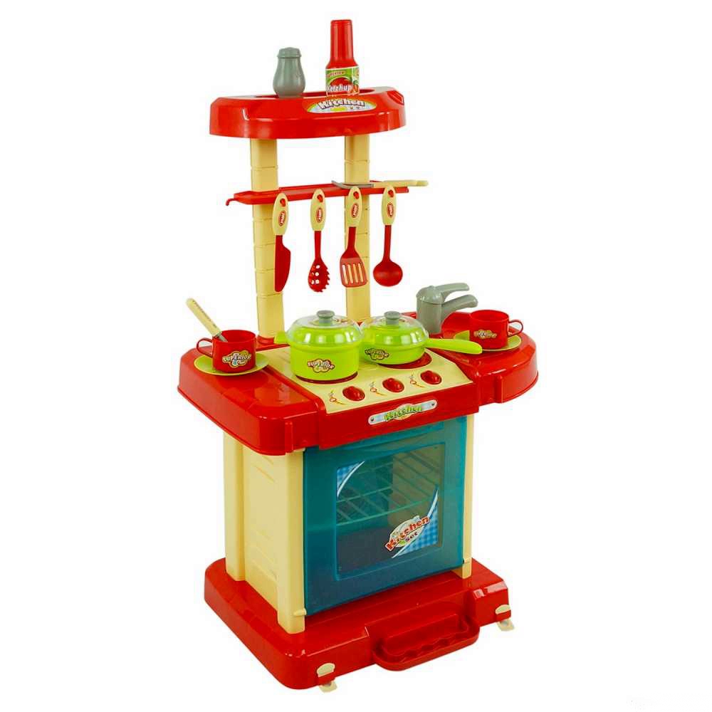 

Игровая кухня с посудой детская Kitchen в чемодане (008-58A)