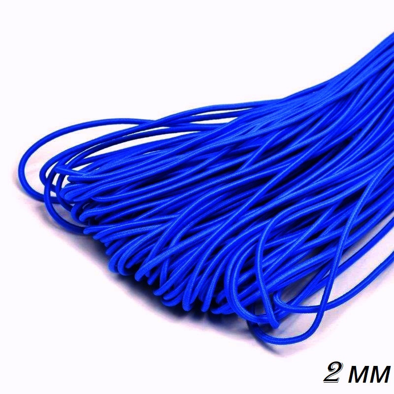 

Шнурок-резинка круглый Luxyart диаметр 2 мм, синий, 500 метров (Р2-504)