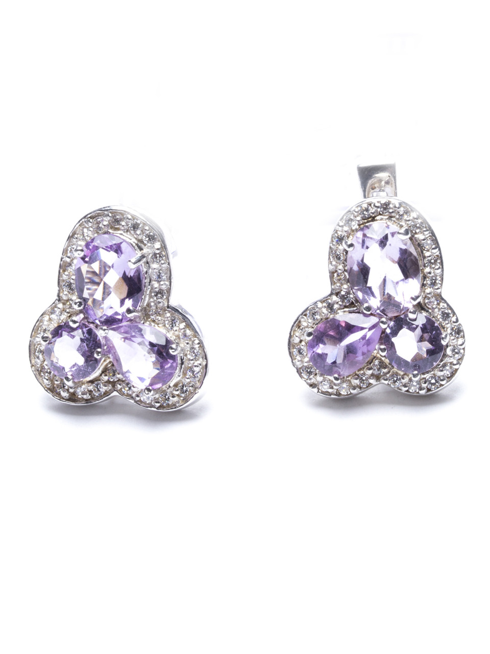 

Серьги из серебра с аметистом Е-246