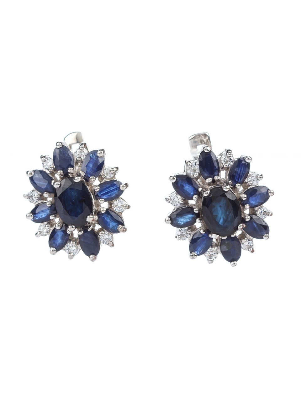 

Серьги из серебра с сапфиром Е-348