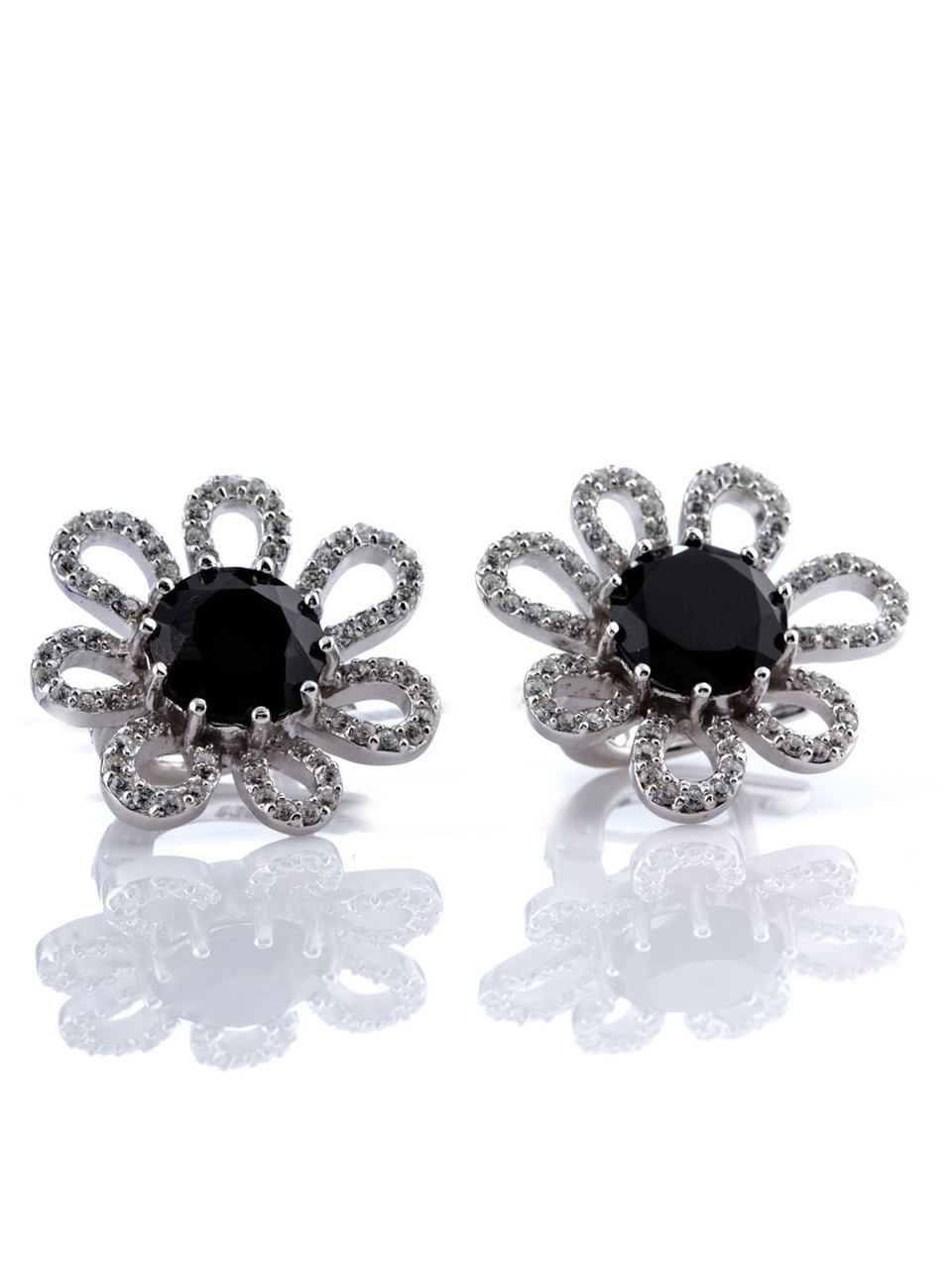 

Серьги из серебра с ониксом Е-444