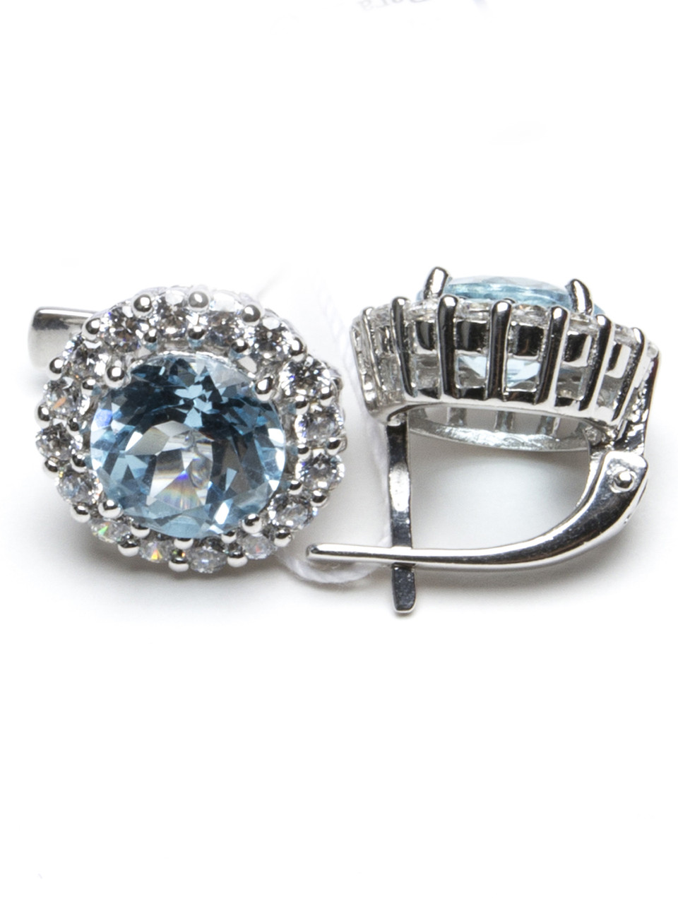 

Серьги из серебра с топазом Е-405