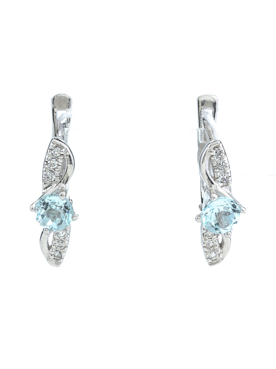 

Серьги из серебра с топазом Е-504