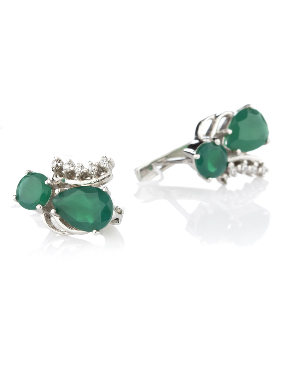 

Серьги из серебра с агатом Е-192