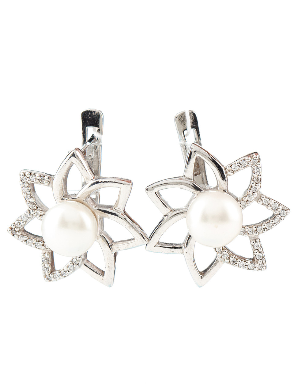 

Серьги из серебра с жемчугом культивированным Е-588