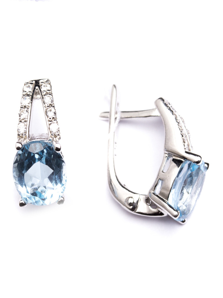 

Серьги из серебра с топазом Е-204