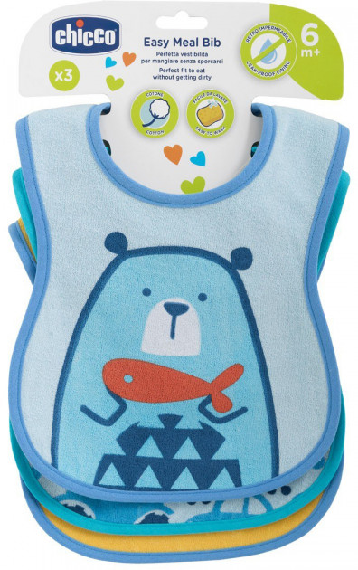 

Набор слюнявчиков Chicco Weaning Bib для мальчика 3 шт (16301.20)