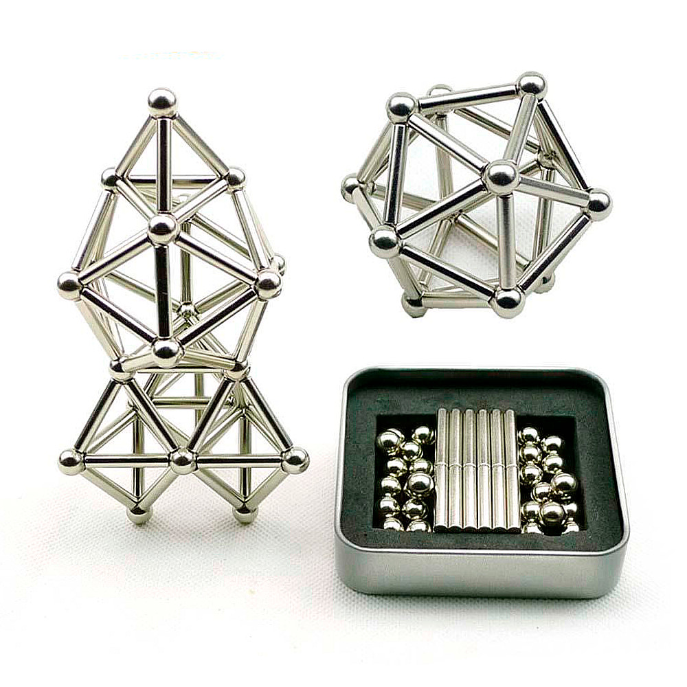 

Магнитный конструктор 63 детали Buckyballs Buckybars