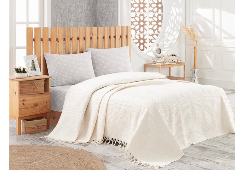 

Покрывало Diva Cotton Vanilla 220x240 Кремовый