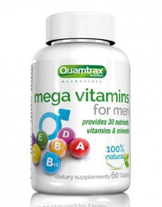 

Витамины и минералы для мужчин Quamtrax Mega Vitamins for Men - 60 таб
