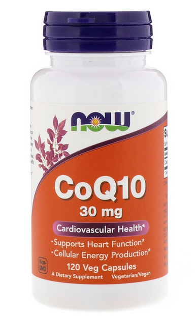 

Коэнзимы Q10 NOW Foods CoQ10 30 мг - 120 веган капс