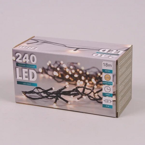 

Гирлянда LED теплый свет 240 диодов 18 м. 40832 (BAM01614)
