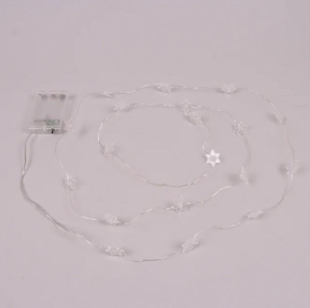 

Гирлянда LED акриловая Снежинки теплый свет 20 светодиодов 2 м. 40813 (BAM01581)