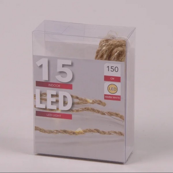 

Гирлянда LED Веревка теплый свет 15 светодиодов 1,5 м. 45023 (BAM01575)
