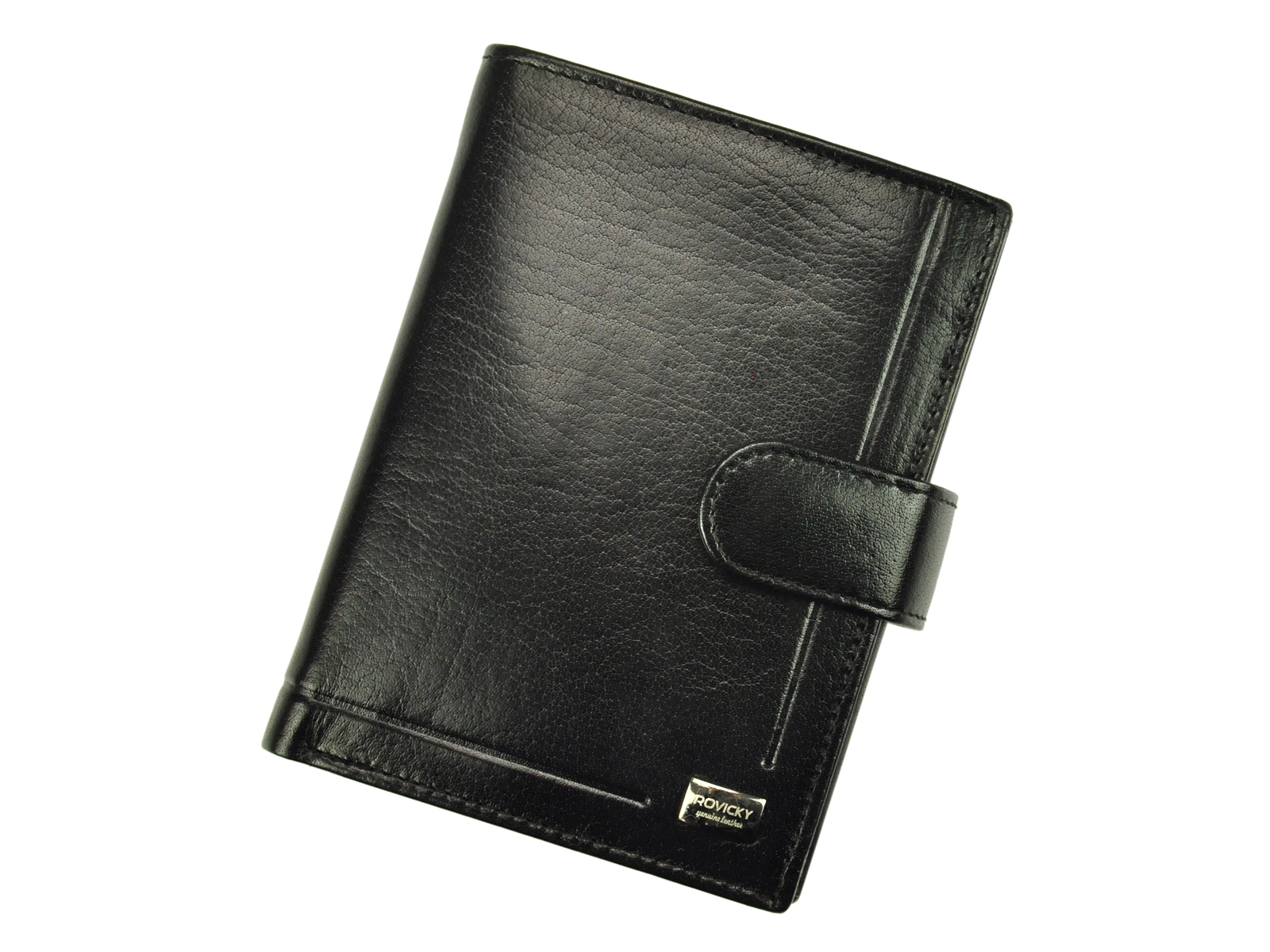 

Мужской кожаный кошелек Rovicky PC-027L-BAR RFID Черный