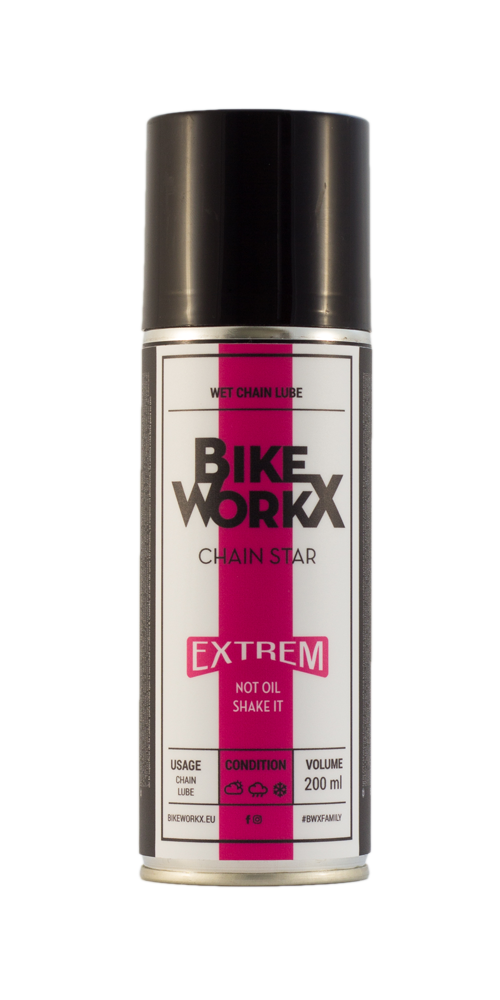 

Смазка для цепи BikeWorkX Chain Star “extreme” 400 мл.