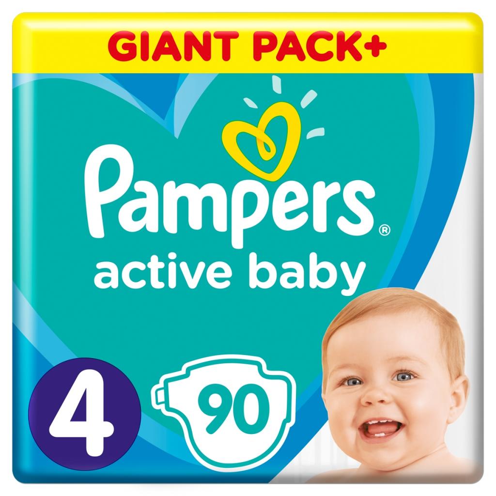 

Подгузник Pampers Active Baby Maxi Размер 4 (9-14 кг), 90 шт. (8001090950376)