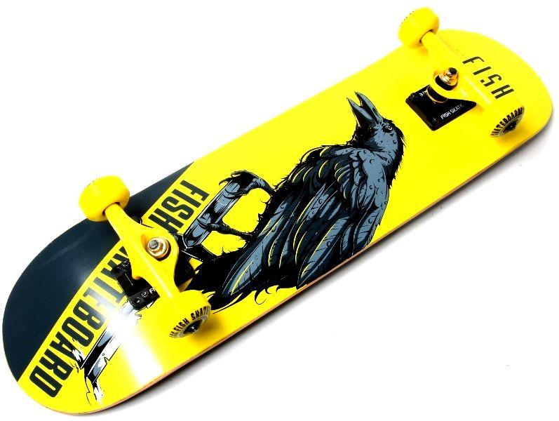 

Скейт деревянный FISH Skateboard Raven (ftsd-208)