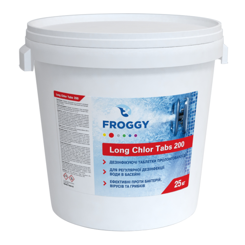 

FROGGY Long Chlor Tabs 200 - дезинфицирующие средство длительного действия 25 кг.