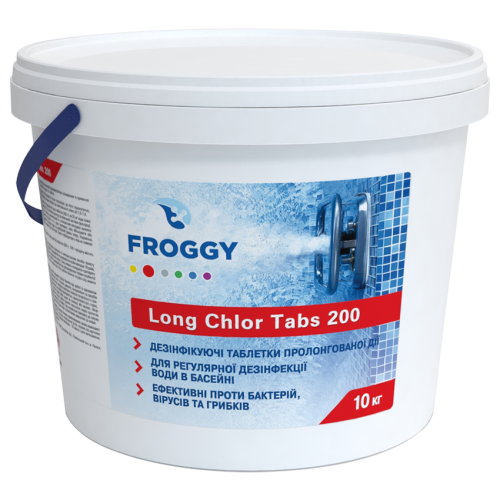 

FROGGY Long Chlor Tabs 200 - дезинфицирующие средство длительного действия 10 кг.