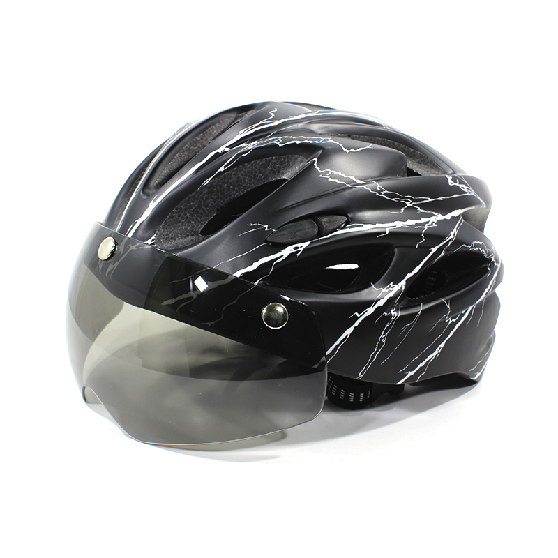 

Велосипедный шлем Lesko Helmet 258 Black + White L (57-58 см) защитный велошлем