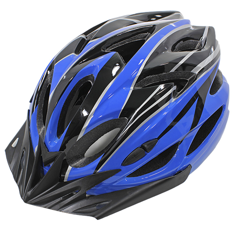 

Велосипедный шлем Helmet Н-012F Black + Blue L (57-58 см) защитный велошлем