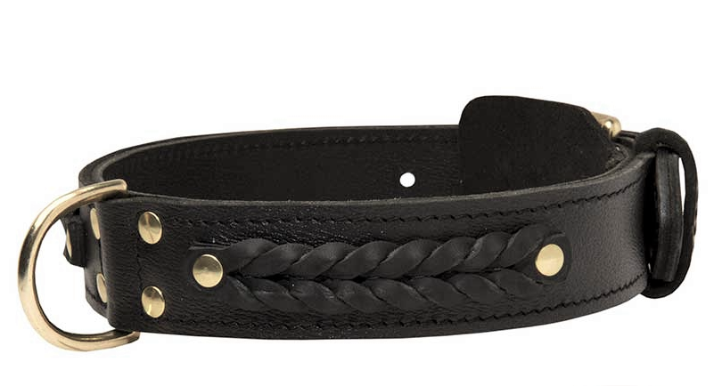 

Кожаный ошейник для собак (ld081) Lockdog M (30-44 см) Синий 000125672