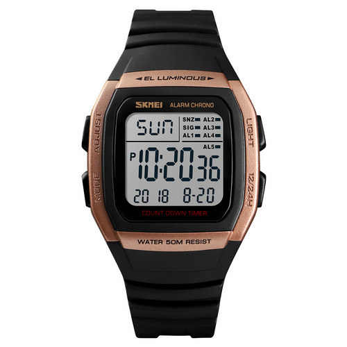 

Мужские наручные часы (1278 Black Rose Gold) Skmei 39 мм Черный 000125395