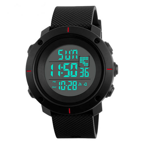 

Мужские наручные часы (1213 Black-Red) Skmei 45 мм Черный 000125371