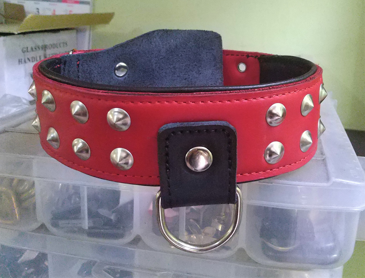 

Кожаный ошейник для собак Lockdog L (45-55 см) Красный 000125683