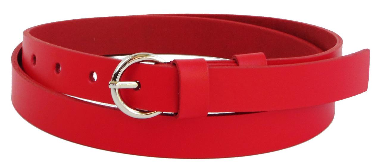 Узкий женский ремень из кожи 1,8 см Cavaldi supersumka (TР012Pd24 red)