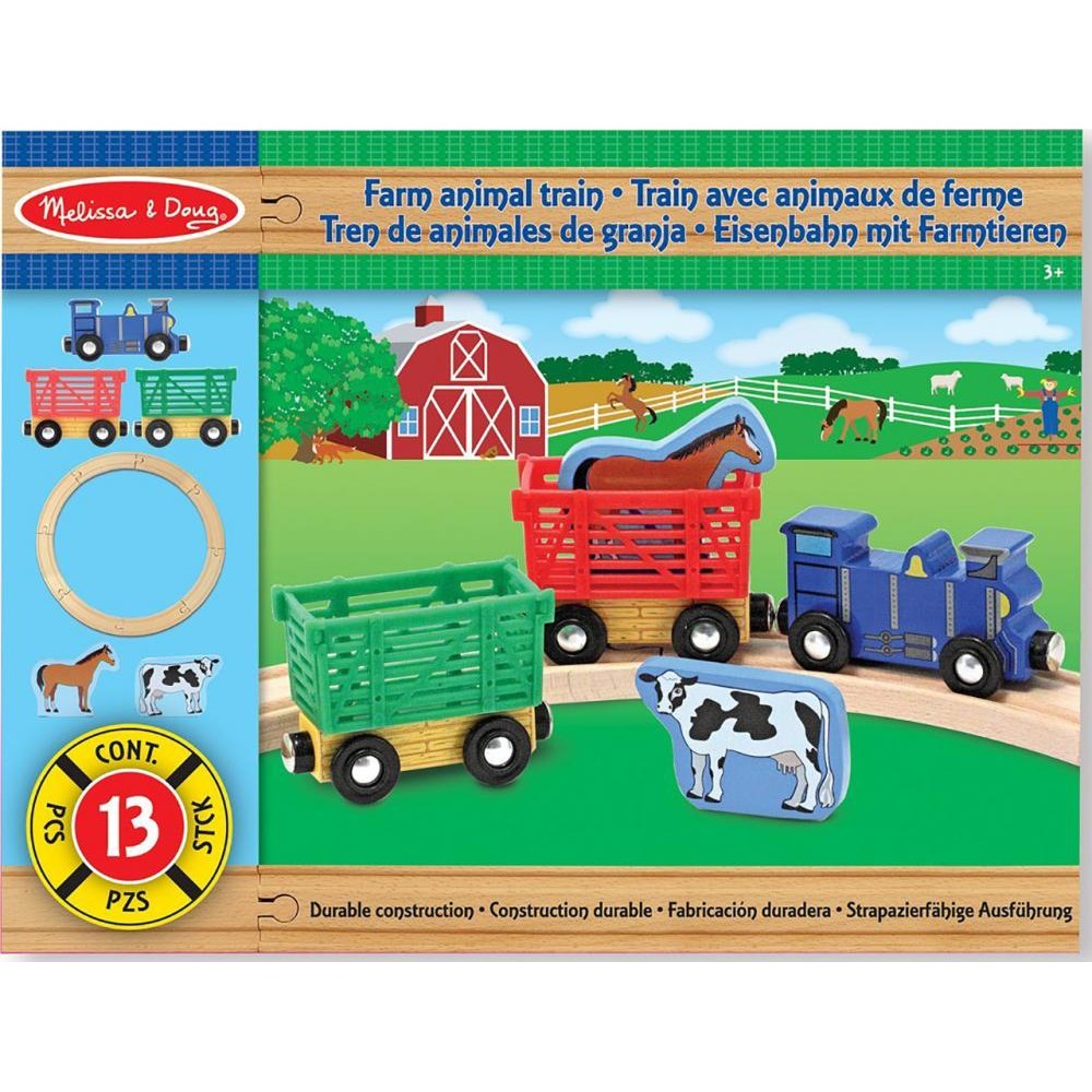 

Деревянный набор Поезд с животными Melissa & Doug
