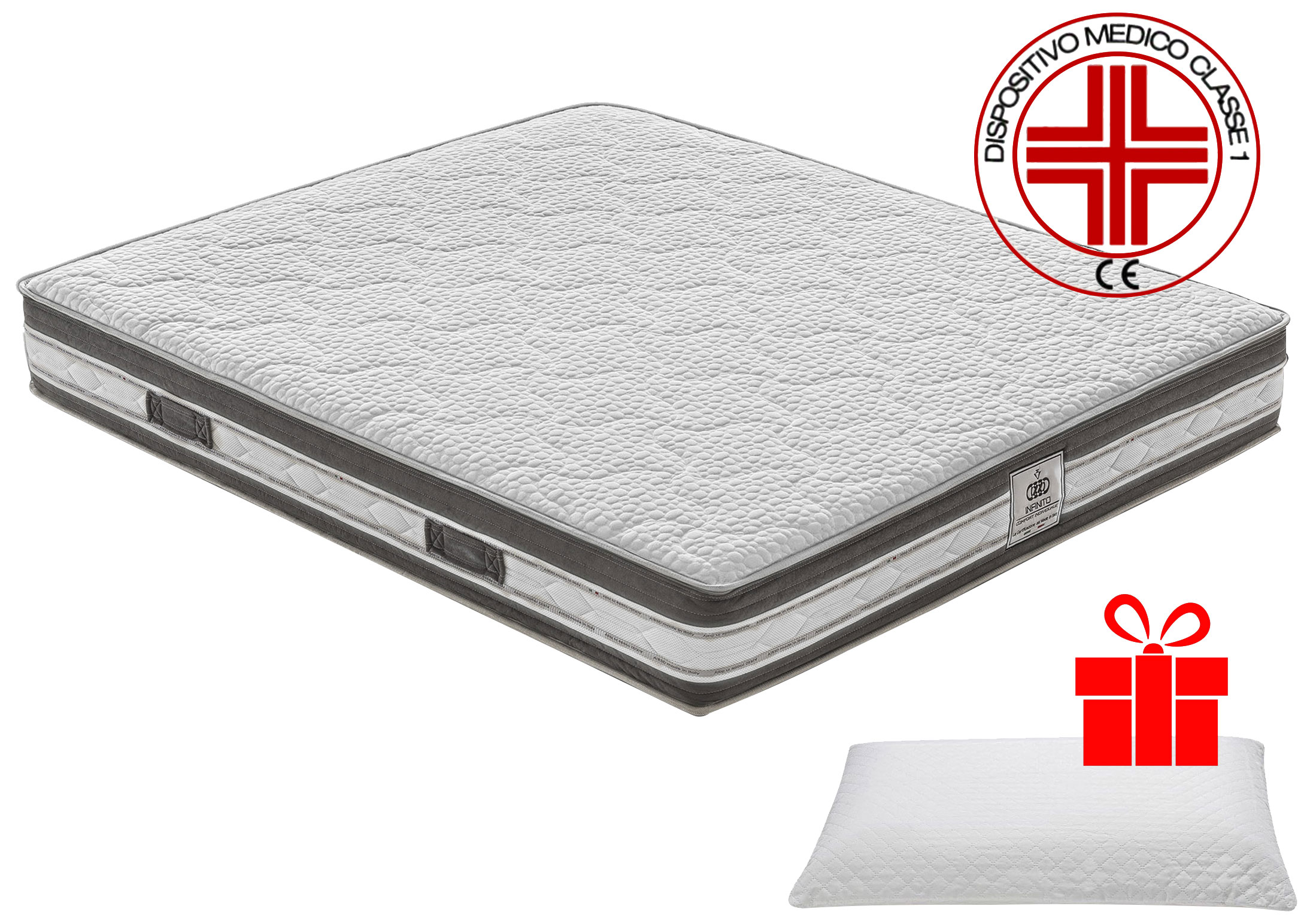 

Комплект матрас Infinito Memory Silver 140х200 см + подушка Memory 50х40 см 2 шт