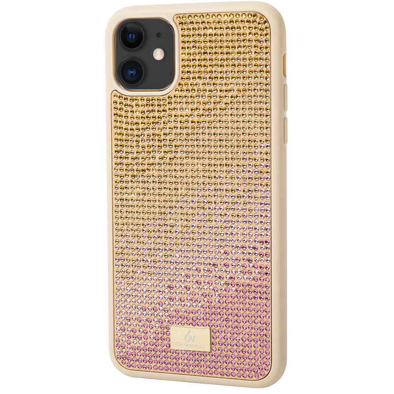 

Чехол Противоударная накладка Epik Bling World Rainbown Design NEW для Apple iPhone 11 (6.1") Золотой