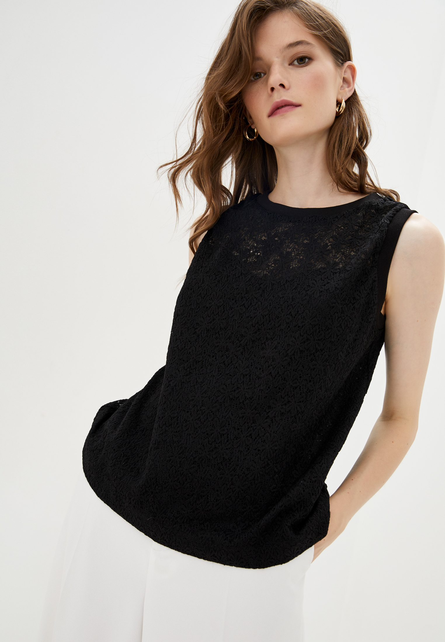 

Блузка GENEVIE 07540 XXL (52) Черная