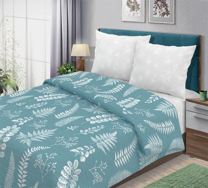 

Комплект постельного белья из бязи Гербарий Исландия CottonTwill 220х250 см Семейный (РБ020-5)