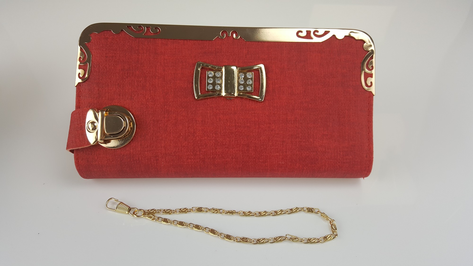 

Кошелек Min Min бантик матовый красный (K10-8)