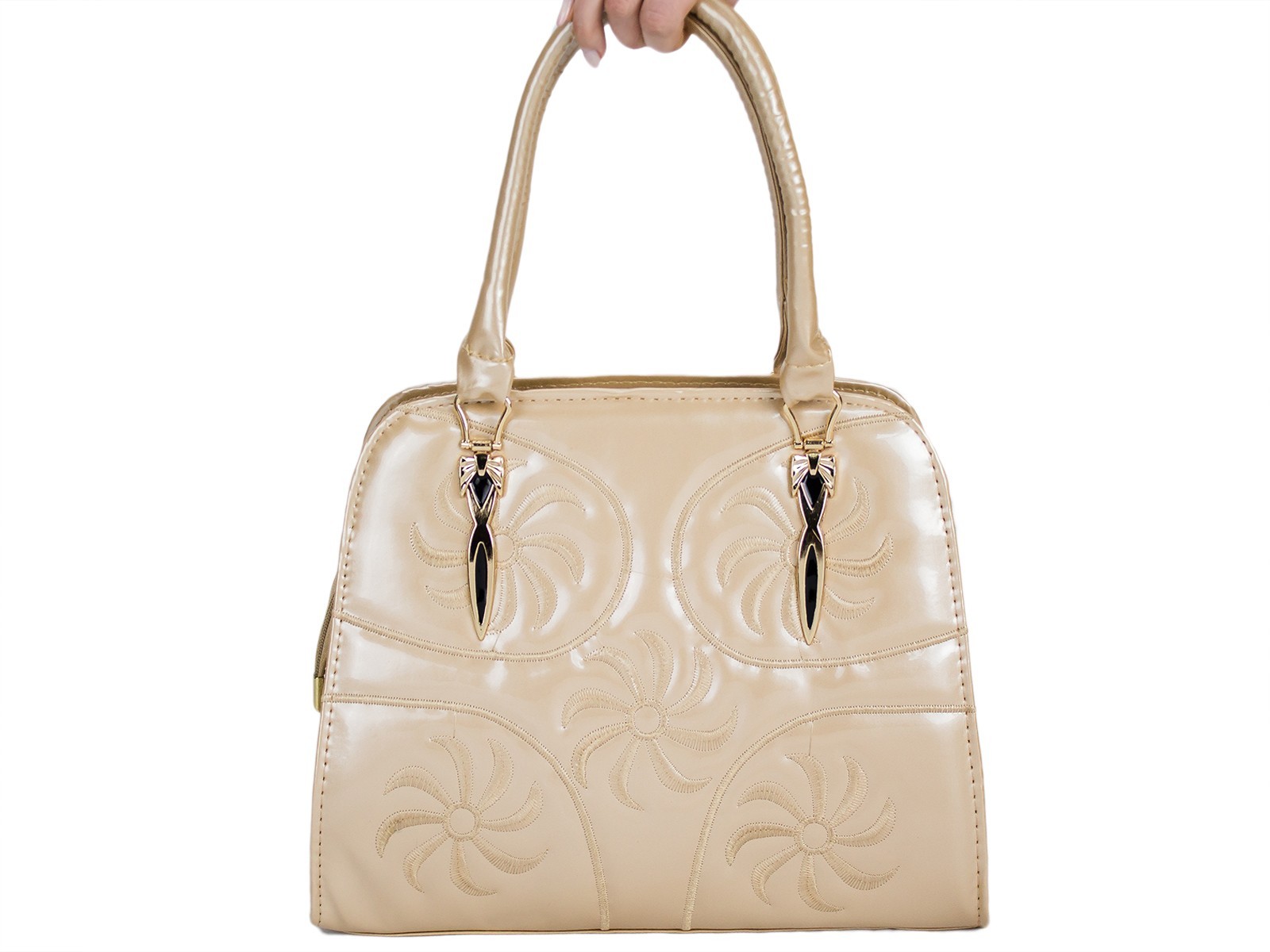 

Сумка женская Chic-and-Varnish лак бежевая (018-14)