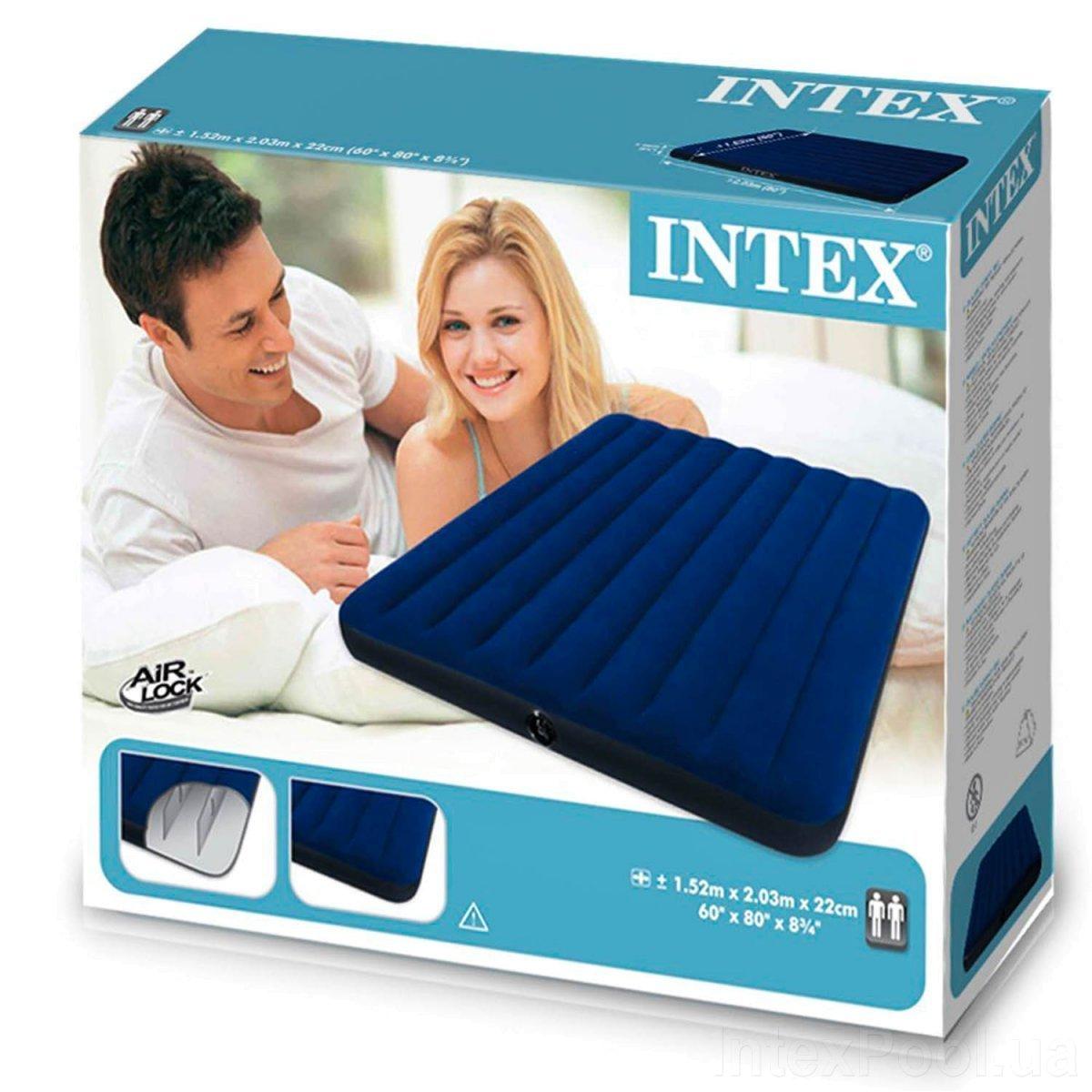 

Надувной двухместный матрас Intex 68759 (152*203*22 см)