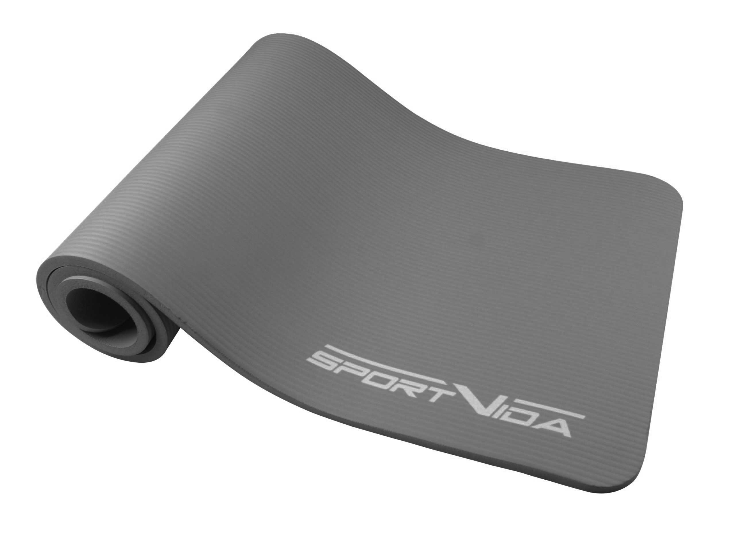 

Коврик (мат) для йоги и фитнеса SportVida NBR 1 см SV-HK0247 Grey