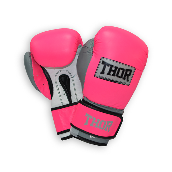 

Перчатки боксерские THOR TYPHOON 14oz /PU /розово-бело-серые