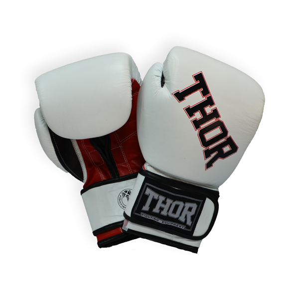 

Перчатки боксерские THOR RING STAR 16oz /PU /бело-красно-черные